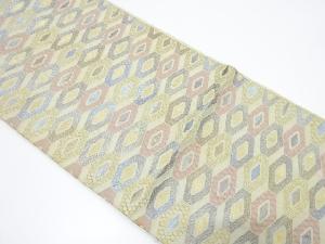 アンティーク　亀甲繋ぎに古典柄織り出し袋帯（材料）